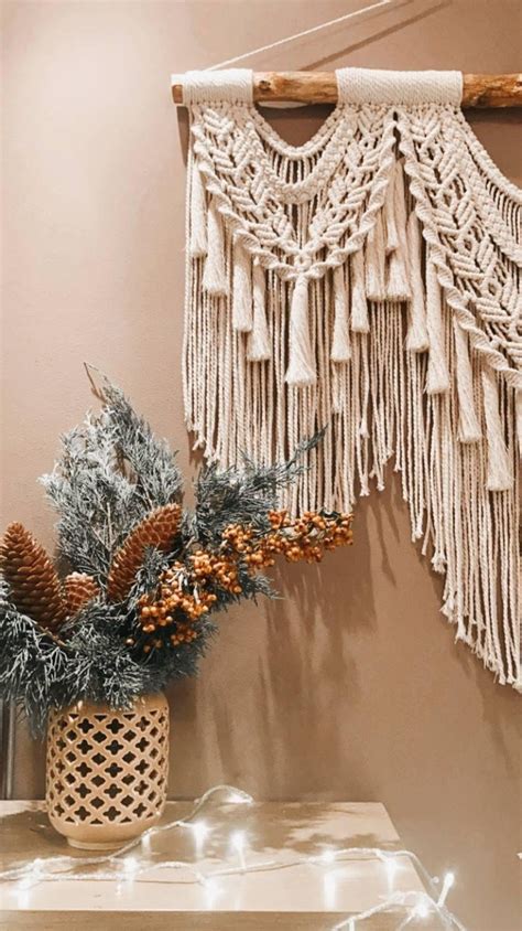 Large Macrame Backdrop Macrame Wall Hanging With Tassels Etsy