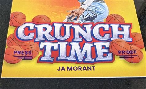 2022 23 Ja Morant Panini Donruss Crunch Time Insert 15 Press Proof