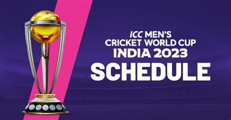 Icc Cricket World Cup Schedule Teams And Venues The Sports