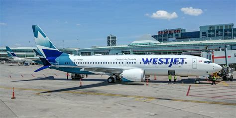 Close Up With Westjets 737 Max 8 In Its New Livery