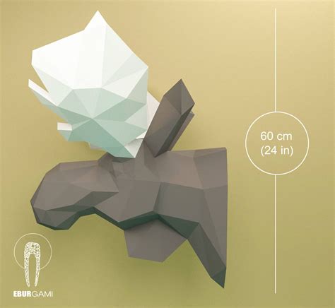 Moose Pepercraft Head Papercraft Trophy Pdf Kit 3D DIY Etsy Canada