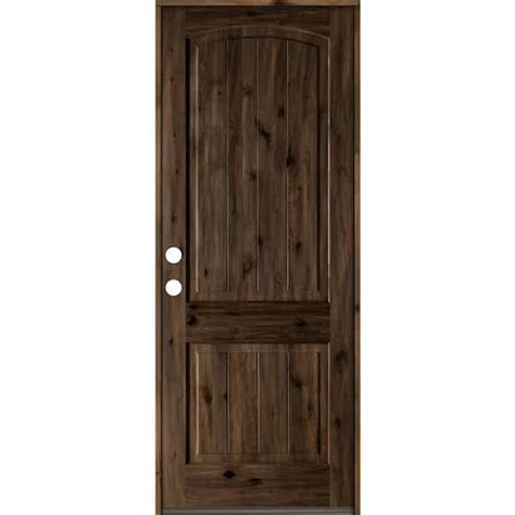 Krosswood Doors In X In Rustic Knotty Alder Panel Arch Top V