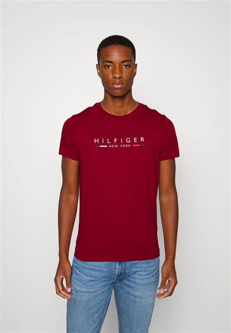 Tommy Hilfiger New York T Shirt Z Nadrukiem Czerwony Zalando Pl