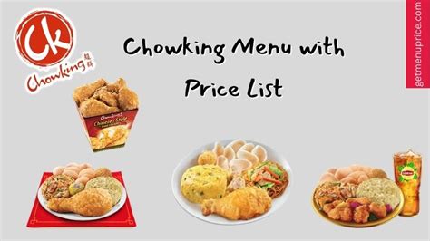 Chowking Updated Menu