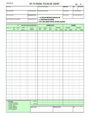 Fillable Online SPC FFA REGIONAL POLE AND LINE LOGSHEET Fax Email