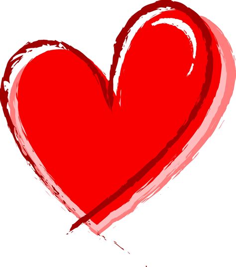 Drawn Red Heart Clipart