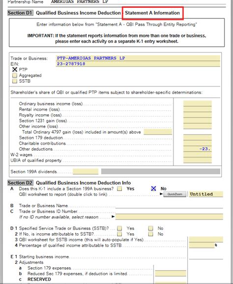 Entering Section 199a Information Box 20 Code Z Page 2