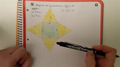 Oberfl Che Einer Quadratischen Pyramide Youtube