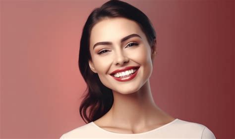 Premium Ai Image Dental Care Beautiful Wide Smile Of Healthy Woman