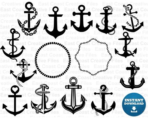 Anchor Svg Bundle Nautical Svg Anchor Sublimation Svg Svg Dxf Eps Png Digital Download Etsy