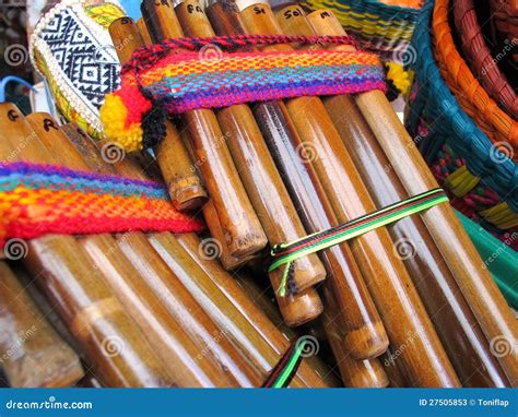 Andean Flutes Stock Image Image Of America Latin Cloth 27505853