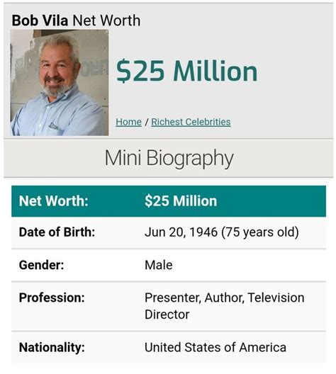 Bob Vila net worth