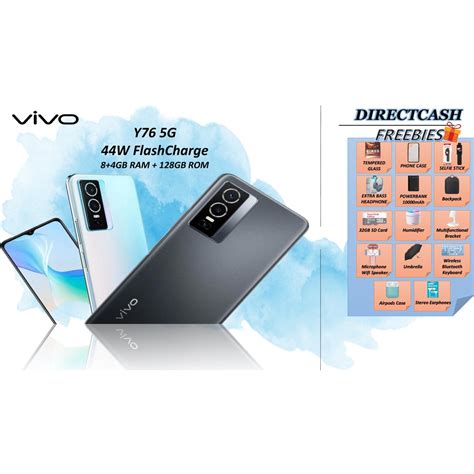 Vivo Y76 5G 8GB 4GB Extended RAM 44W FlashCharge 4100mAh Battery