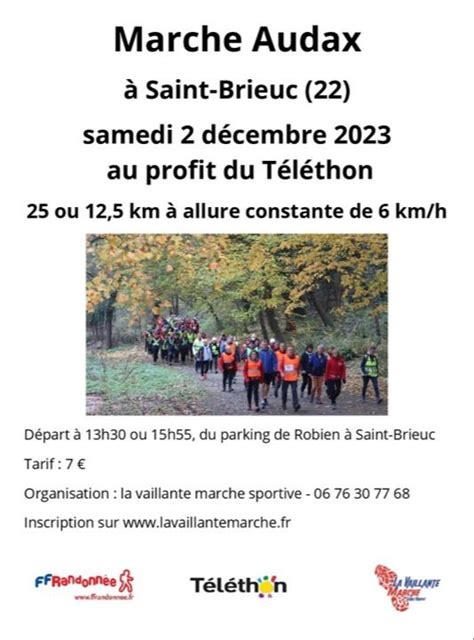 Samedi D Cembre Marche Audax Au Profit Du T L Thon