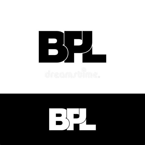 Letter Bpl Simple Monogram Logo Icon Design Stock Vector