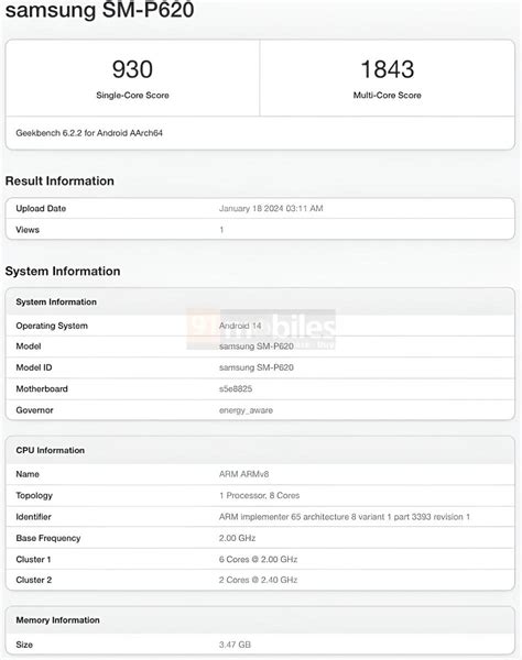 Преемник Samsung Galaxy Tab S6 Lite появился на GeekBench с процессором