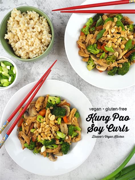 Vegan Kung Pao Soy Curls Dianne S Vegan Kitchen