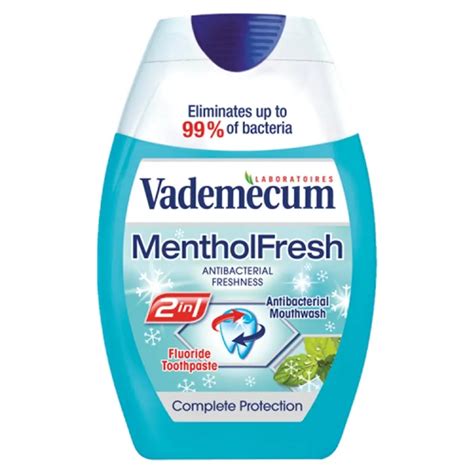 Vademecum Toothpaste Gel 2in1 Menthol Fresh 75ml Wasserman Eu