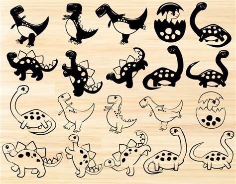 Free Baby Dino Silhouette Svg Svg Png Eps Dxf File