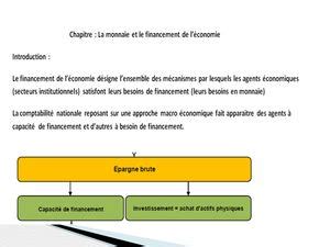 Calaméo Diapo La Monnaie et le financement de l économie