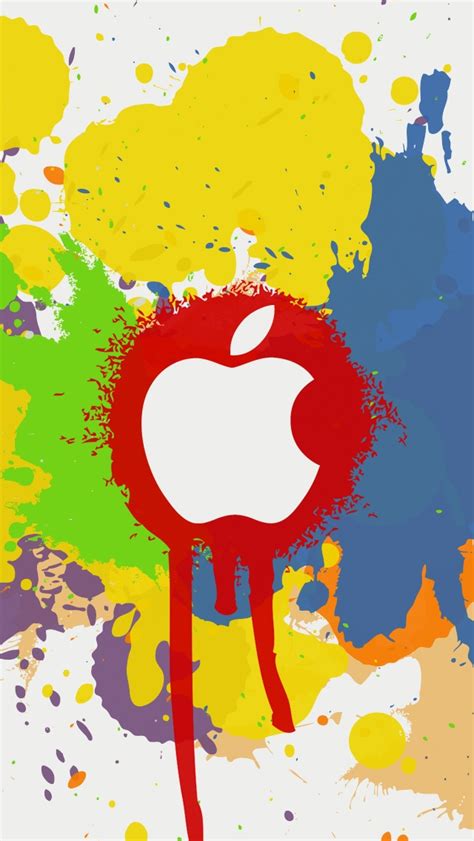 Apple Color Splash Effect iPhone Wallpapers Free Download