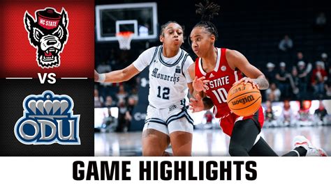 Nc State Vs Old Dominion Game Highlights Acc Women S