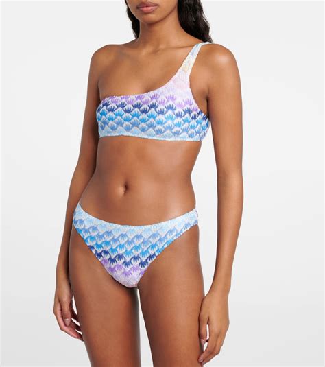 One Shoulder Bikini Top In Multicoloured Missoni Mare Mytheresa