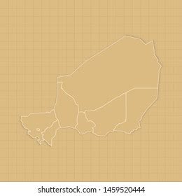 Ancient Niger Map Old Paper Background Stock Vector (Royalty Free ...