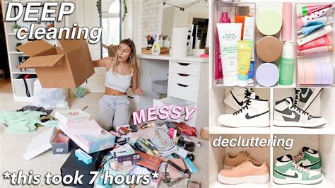 DEEP CLEANING MY MESSY ROOM Extreme Organization YouTube