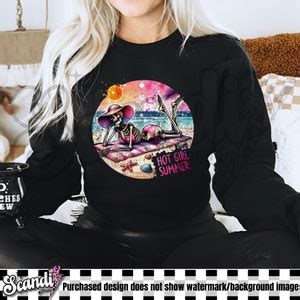 Hot Girl Summer PNG Funny Summer Skeleton Clipart Snarky Skeleton Sublimation Design