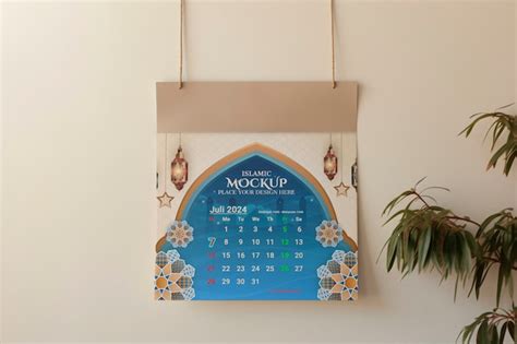 Premium PSD | Islamic new year calendar