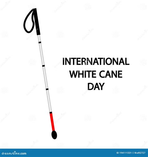 White Cane Safety Day Vector Illustration. White Cane International Day ...