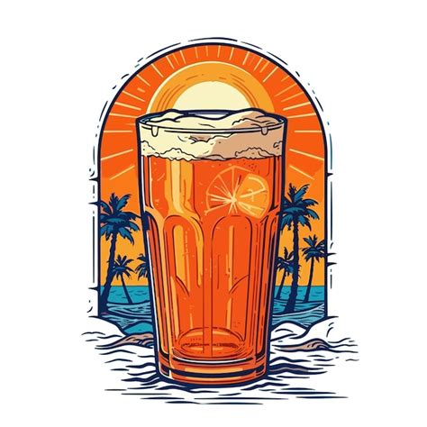 Premium Vector Beer Glass Illustration Design Vector