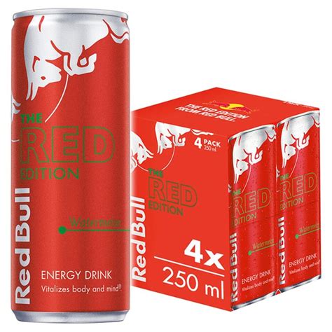 Red Bull Red Watermelon Edition 4 X 250Ml - Tesco Groceries