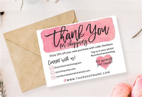 Thank You For Shopping With Us Template Prntbl