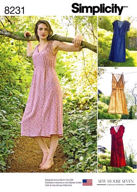 Sewing Pattern For Women S Easy Pullover Dress Pattern Casual Summer