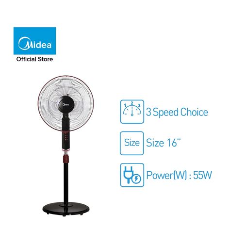 Midea MF 16FS10N 16 Stand Fan Kipas Berdiri 16 Shopee Malaysia