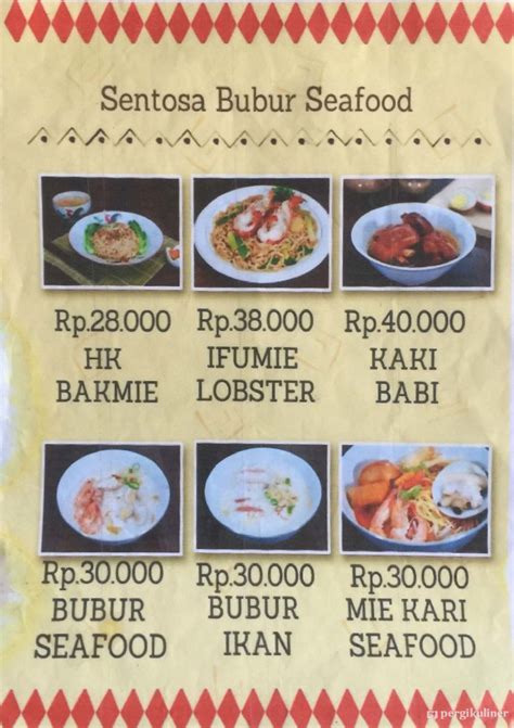 Selalu Diperbarui Menu Sentosa Bubur Seafood Muara Karang