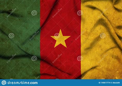 Cameroon Waving Flag Ilustra O Stock Ilustra O De Material