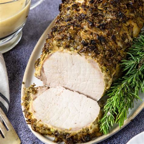 Roasted Rosemary Pork Loin With Gravy Mom S Dinner