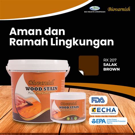 Jual Pernis Kayu Water Based Biovarnish Wood Stain Salak Brown Kg