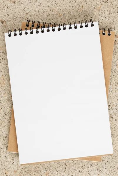 Open Notebook On The Table With Blank Page Stock Image Everypixel