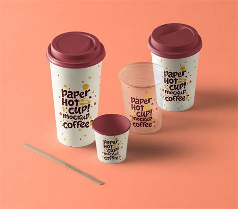 Psd Paper Hot Cup Template Vol10 Pixeden Club