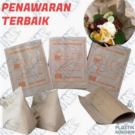 Jual Kertas Nasi Coklat Ukuran 27x36 Isi 100 Lembar Kertas Nasi