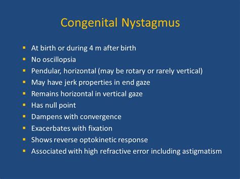 Nystagmus A Clinical Approach Ppt Video Online Download