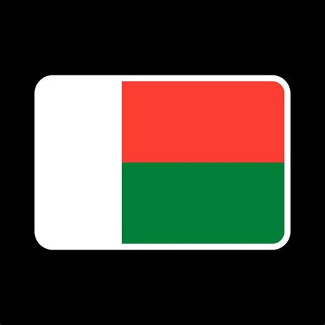 Madagascar flag, official colors and proportion. Vector illustration ...