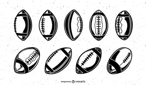 American Football Vintage Balls Set Vector Download