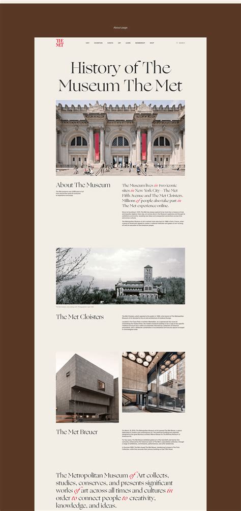 The Met Museum of Art - redesign concept on Behance