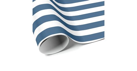 Modern Navy Blue White Stripes Pattern Wrapping Paper Zazzle