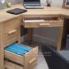 Bury Solid Oak Corner Desk With Filing Cabinets Edmunds Clarke Ltd